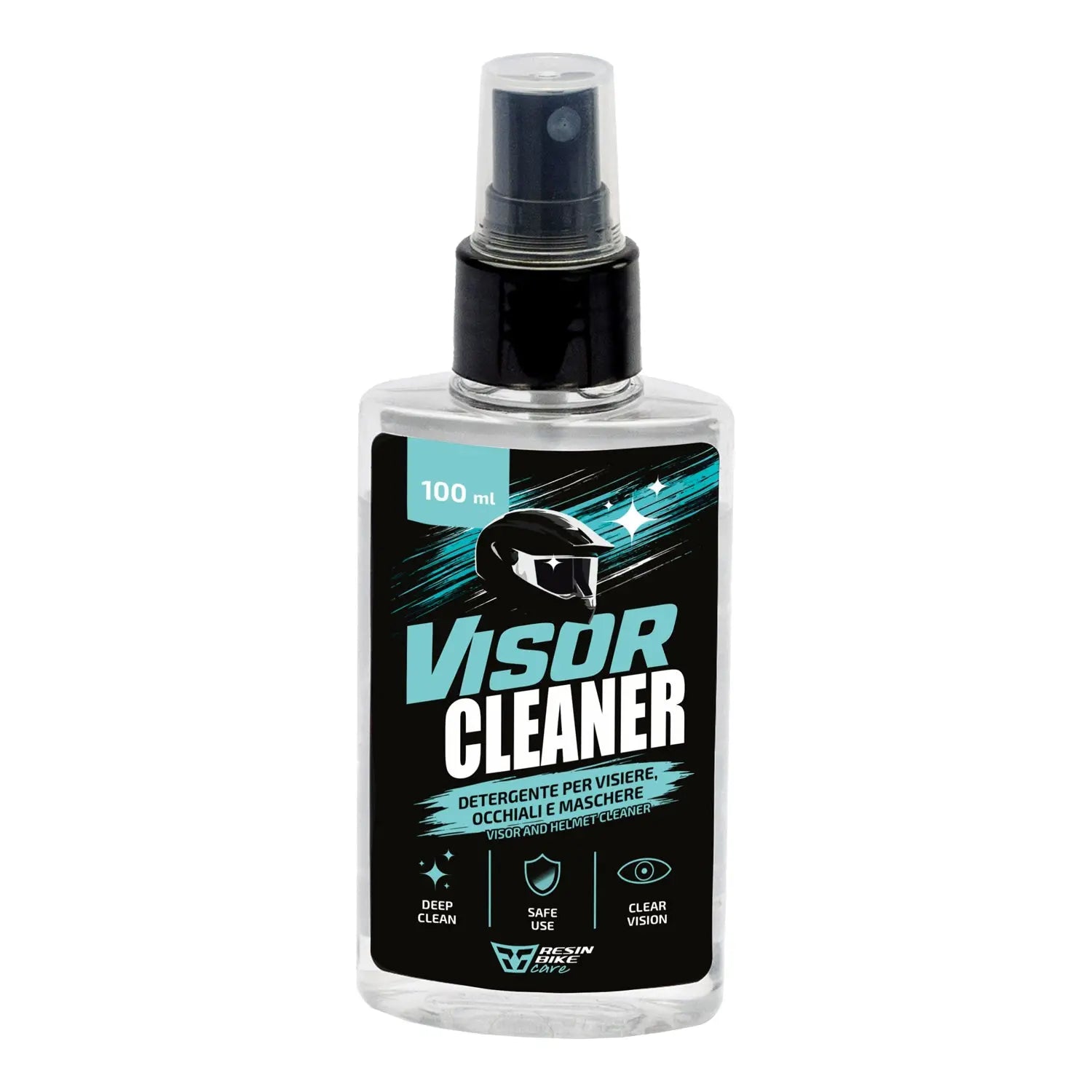 ResinBikeCare Visor Cleaner - Spray Detergente per Visiere, Caschi e Occhiali - Resin Bike Care