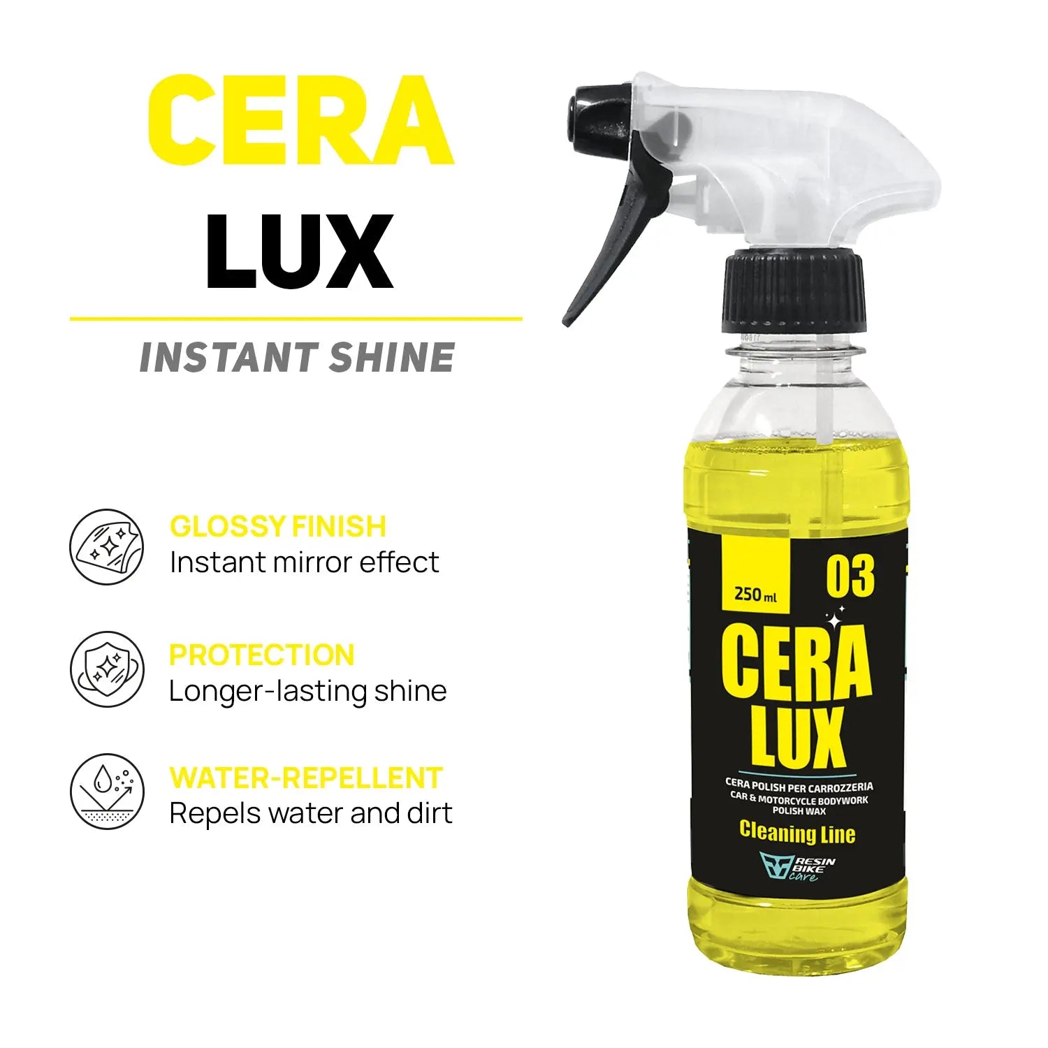 ResinBikeCare Cera Lux - Cera Polish per Carene Moto e Carrozzeria Auto - Resin Bike Care