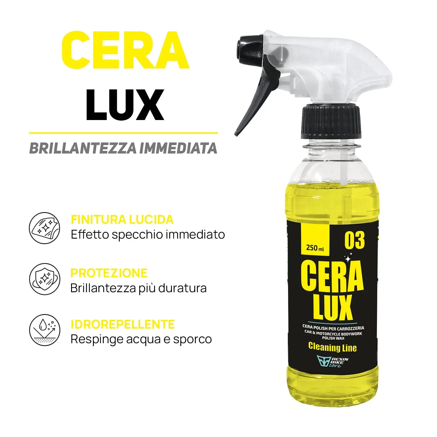 ResinBikeCare Cera Lux - Cera Polish per Carene Moto e Carrozzeria Auto - Resin Bike Care