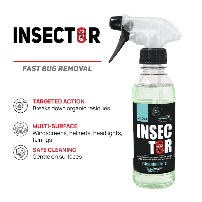 ResinBikeCare Insector - Rimuovi Moscerini Spray per Moto, Auto, Caschi e Visiere - Resin Bike Care