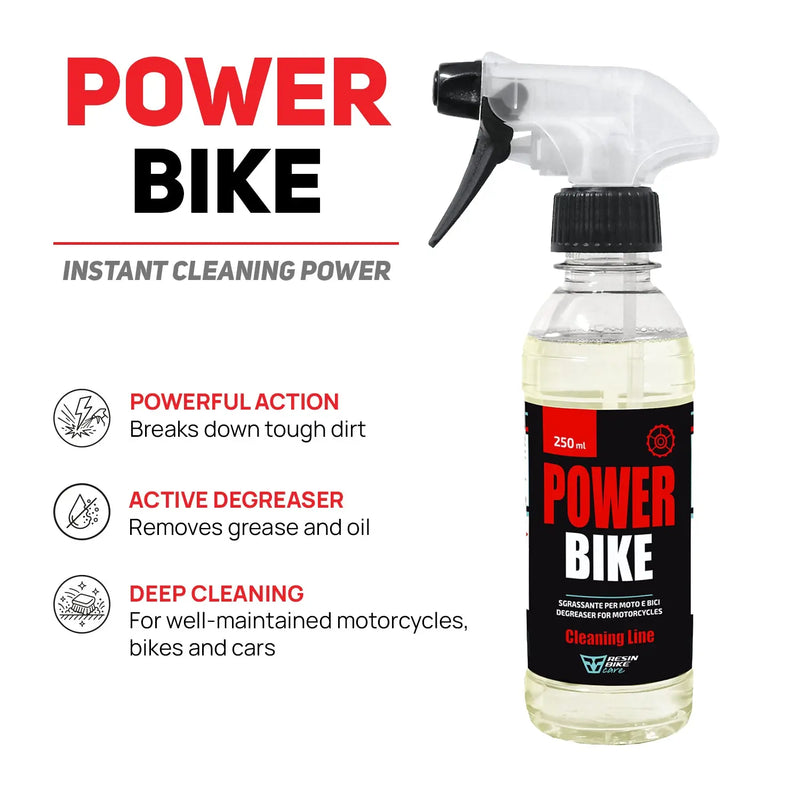 ResinBikeCare Powerbike - Sgrassante Concentrato per Moto, Scooter, Bici e Auto - Resin Bike Care