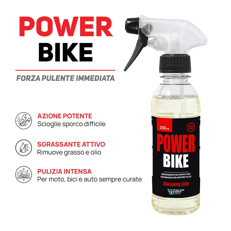 ResinBikeCare Powerbike - Sgrassante Concentrato per Moto, Scooter, Bici e Auto - Resin Bike Care