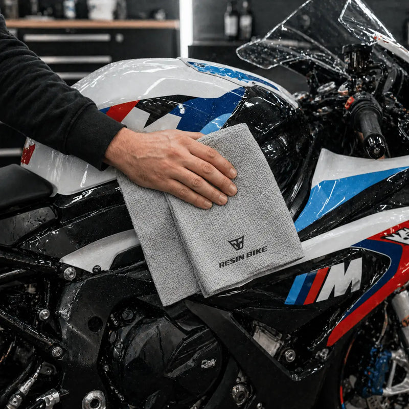 ResinBikeCare Phillip Island - Panno Microfibra Super Assorbente per Asciugatura Auto e Moto - Resin Bike Care