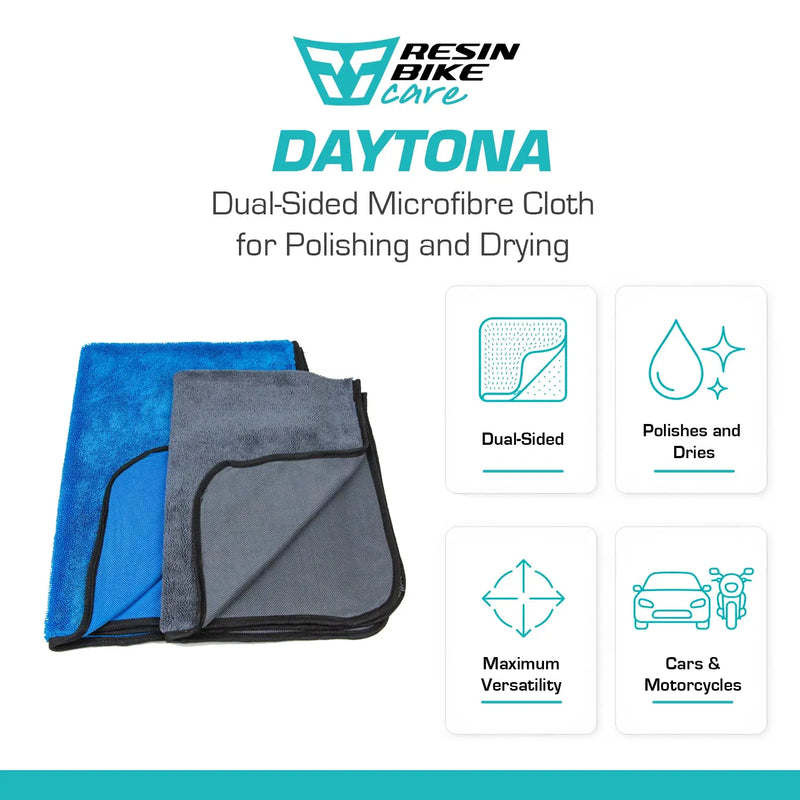 ResinBikeCare Daytona - Panno Microfibra a Doppia Faccia per Lucidatura e Asciugatura - Resin Bike Care