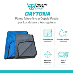 ResinBikeCare Daytona - Panno Microfibra a Doppia Faccia per Lucidatura e Asciugatura - Resin Bike Care
