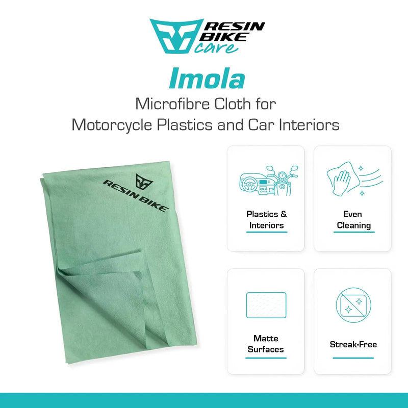 ResinBikeCare Imola - Panno Microfibra per Plastiche Moto e Interni Auto - Resin Bike Care