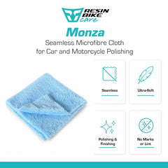 ResinBikeCare Monza - Panno Microfibra Senza Cuciture per Lucidatura Auto e Moto - Resin Bike Care