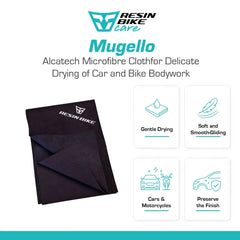 ResinBikeCare Mugello - Panno Microfibra Alcatech per Asciugatura Delicata della Carrozzeria - Resin Bike Care