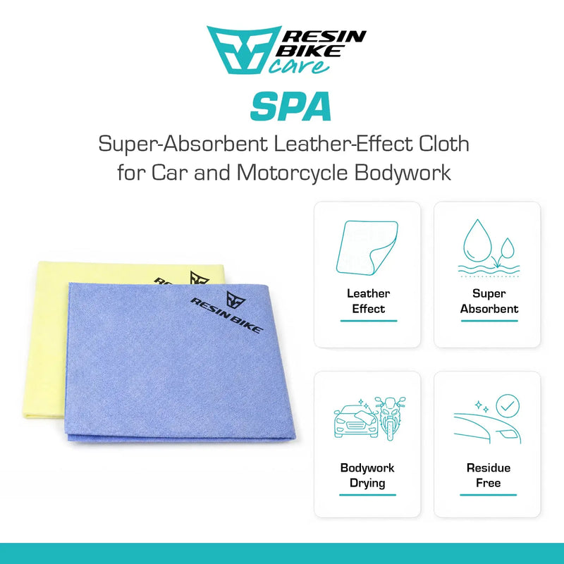 ResinBikeCare Spa - Panno Effetto Pelle Super Assorbente per Carrozzeria di Auto e Moto - Resin Bike Care