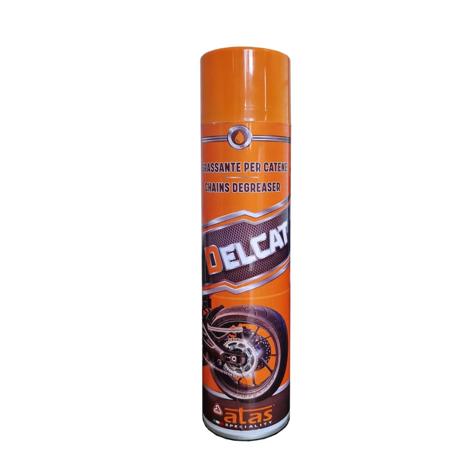 Spray desengrasante para cadenas DELCAT de 400 ml para motocicletas, bicicletas de montaña, bicicletas eléctricas y bicicletas convencionales - Resin Bike Care