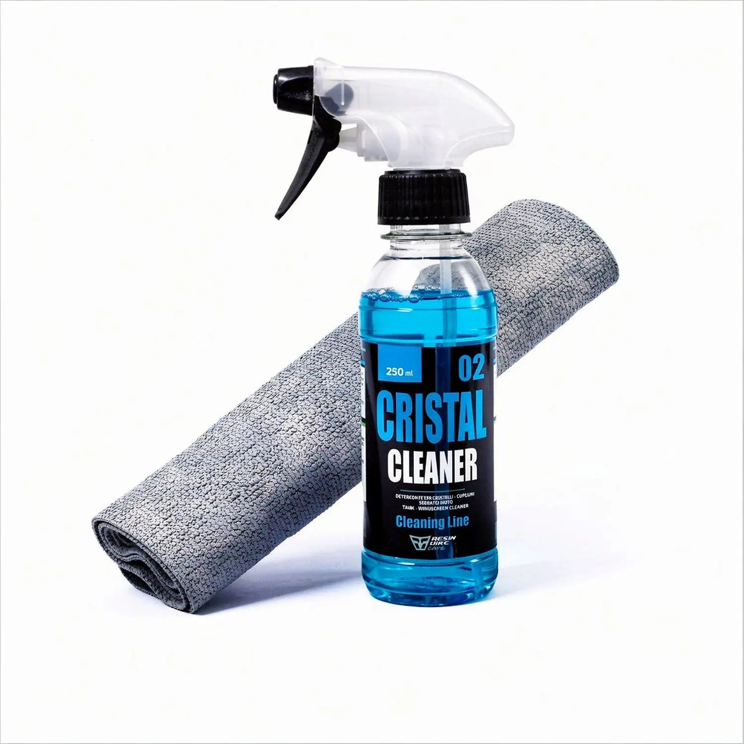 ResinBikeCare Kit Vetri & Cupolini - Detergente e Panno per Vetri Moto e Auto - Resin Bike Care